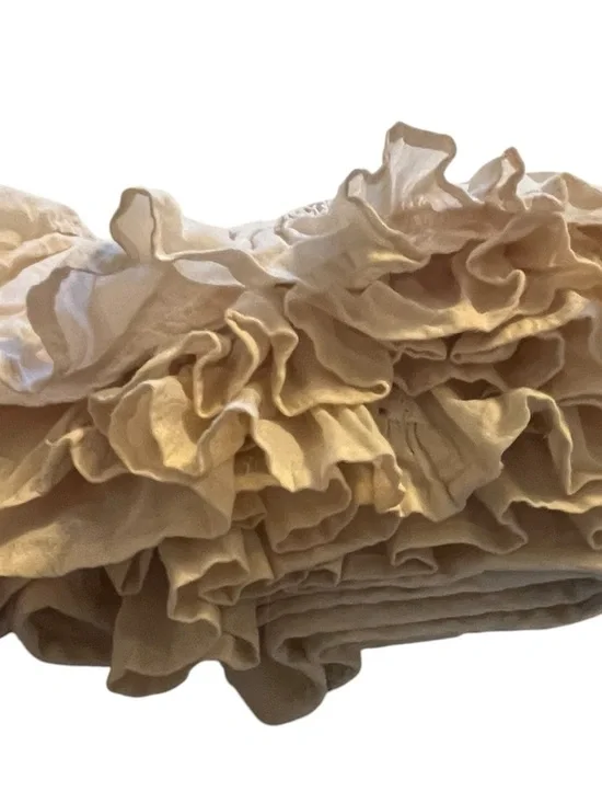 Coastal Cowgirl Western Rodeo Festival Boho Lace Midi Skirt Cream Tiered 6 - Picture 3 of 8